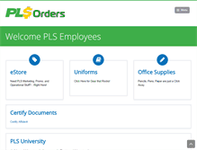 Tablet Screenshot of plsorders.com
